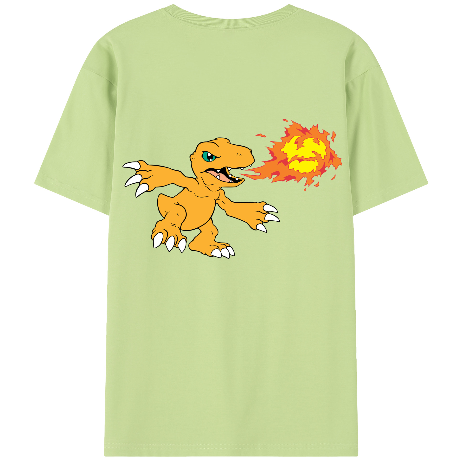 （画像用） Digimon デジタルモンスター/デジモン 綿100％半袖Tシャツ（背面プリント）